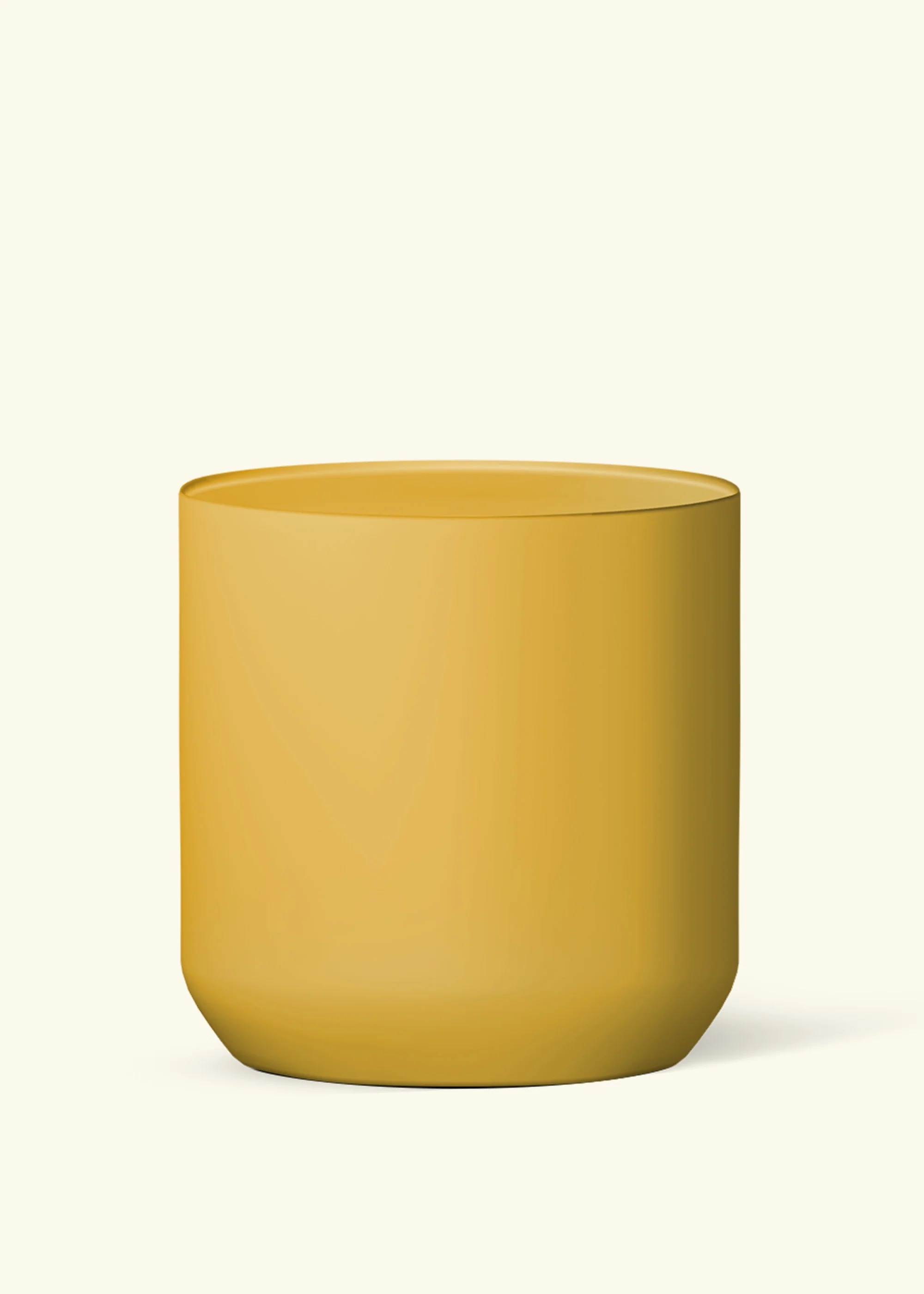 Ceramic Cylinder Planter, Mustard - Image 3